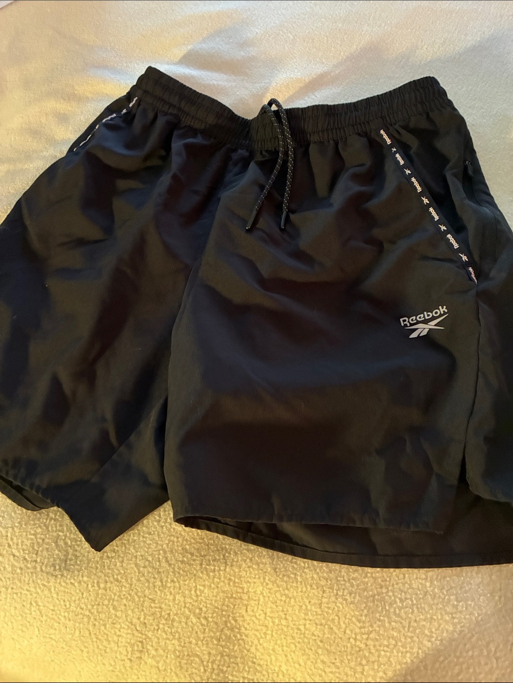 Reebok Black Men's Athletic Shorts with Logo